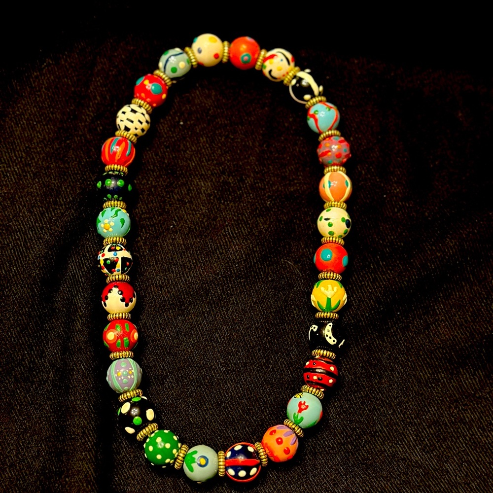 ANGELA MOORE original design collection bead necklace.